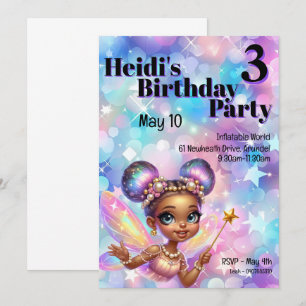 Pastel Lila Fairy Magic Birthday Inbjudningar