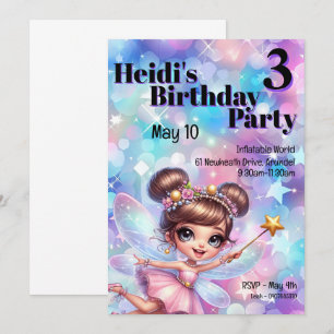 Pastel Lila Fairy Magic Birthday Inbjudningar
