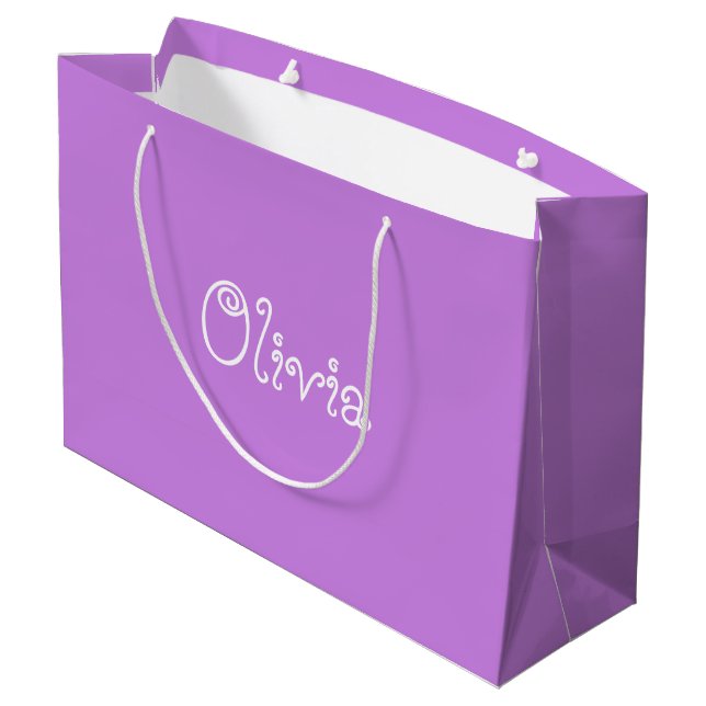 Pastel Lila Färg Baby Shower Gift Bag (Baksidan Vinklad)