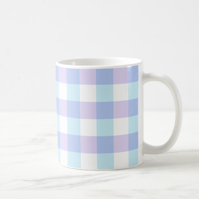 Pastel Lila Gingham Kaffemugg (Höger)