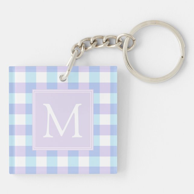 Pastel Lila Gingham Monogram (Baksidan)