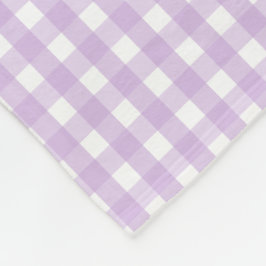 Pastel Lila Gingham Mönster Fleecefilt