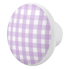 Pastel Lila Gingham Mönster Knopp
