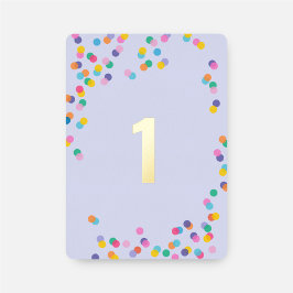 Pastel Lila Girl Girl Girl's First Birthday Confet