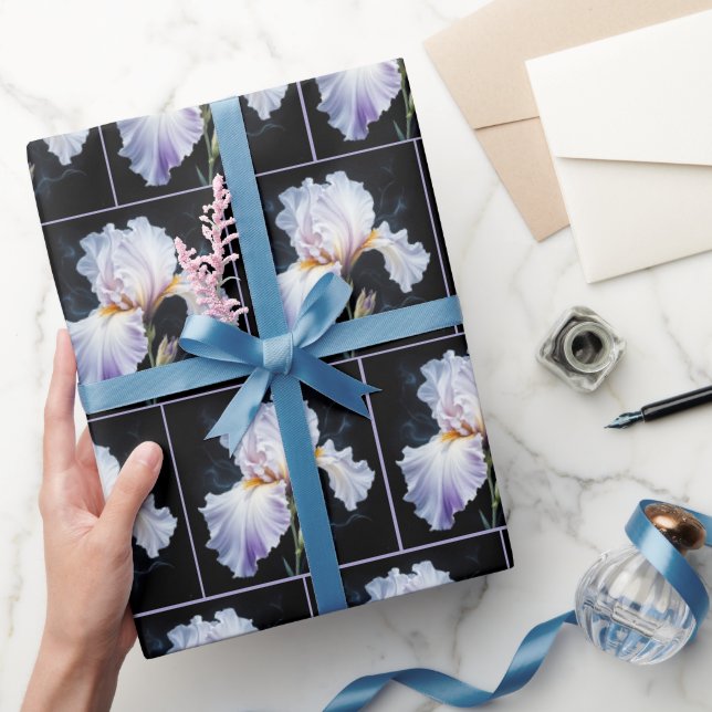 Pastel Lila Iris Blommar Presentpapper (Gifting)