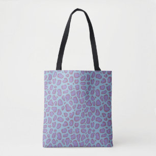 Pastel lila leopard print mönster tygkasse
