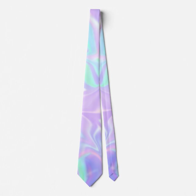Pastel Lila och Mint Grönt Neck Tie Slips (Framsida)