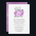 Pastel Lila och Silver Vintage Ro Bat mitzvah Inbjudningar<br><div class="desc">Chic vintage lila färgad ro bat mitzvah inbjudan med accenter från silver.</div>