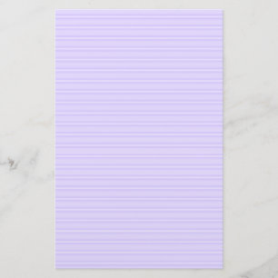 Pastel Lila och White Stripe Stationery Papper