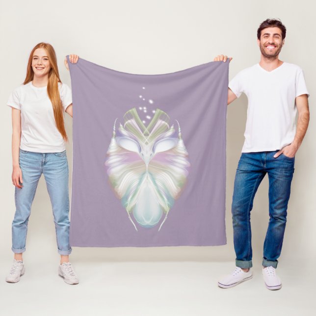 Pastel Lila Oracle Uggla Fleecefilt (På plats)