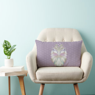 Pastel Lila Oracle Uggla Monogram Lumbarkudde