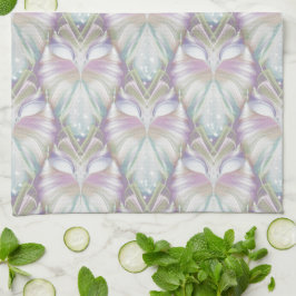 Pastel Lila Oracle Uggla Mönster Kökshandduk