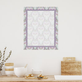 Pastel Lila Oracle Uggla Mönster Poster