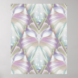 Pastel Lila Oracle Uggla Mönster Poster