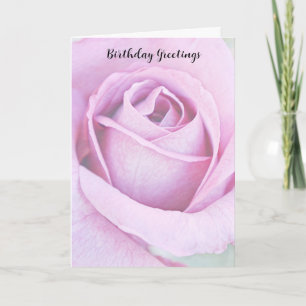 Pastel Lila Ro Flower Birthday Card Kort