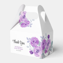 Pastel Lila Ro Greenery Birthday Favor Box Presentaskar