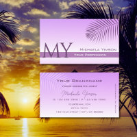 Pastel Lilac Gradient Handflatan Löv Monogram helt