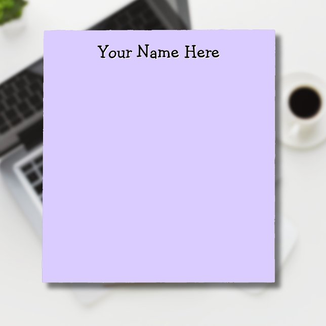 Pastel Lilac Grått Personlig Simple Anteckningsblock (Skapare uppladdad)