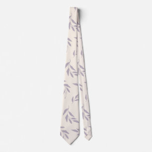 Pastel Lilac-minimalistiskt Blommönster   Slips