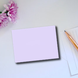 Pastel Lilac Solid Färg | Klassisk | ELEGANT Post-it Block