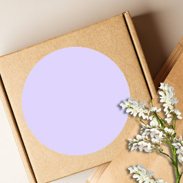 Pastel Lilac Solid Färg | Klassisk | ELEGANT Runt Klistermärke