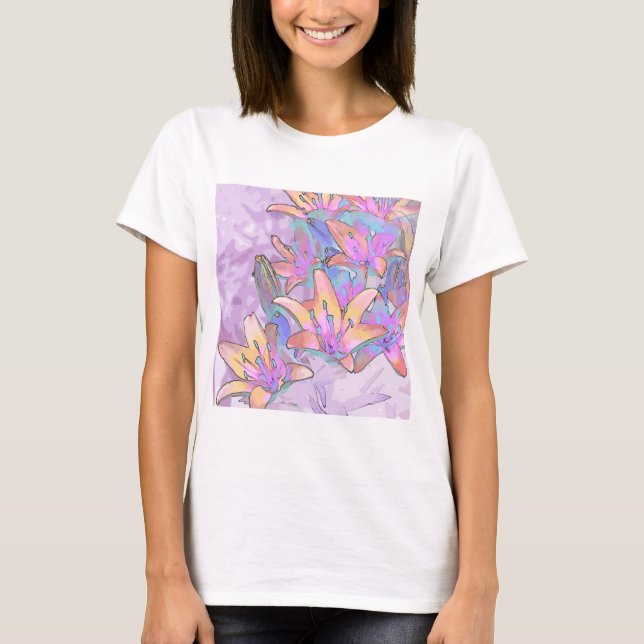 Pastel Lily Kärlek T Shirt (Framsida)