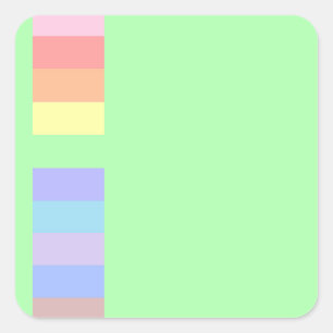 Pastel Lime Green Fyrkantigt Klistermärke