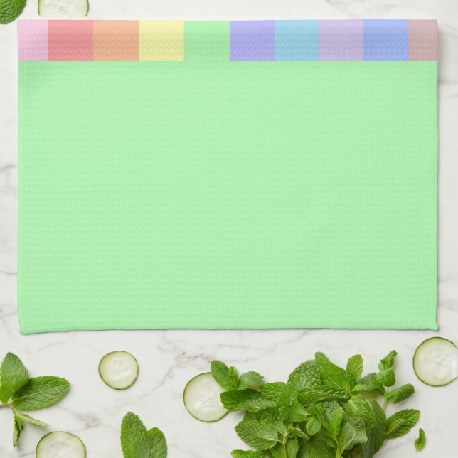 Pastel Lime Green Kökshandduk (Vikta)