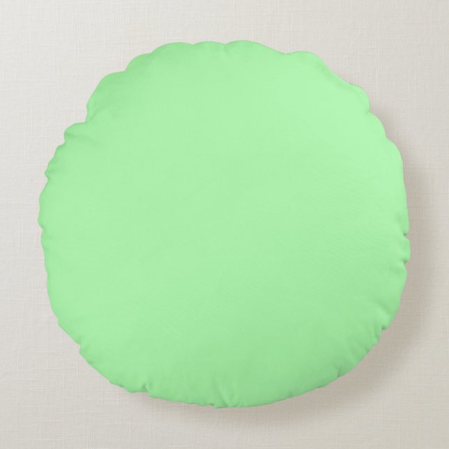 Pastel Lime Green Rund Kudde (Framsidan)