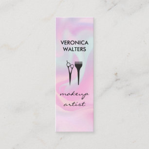 Pastel Liquid Background Brushed Makeup Verktyg Mini Visitkort