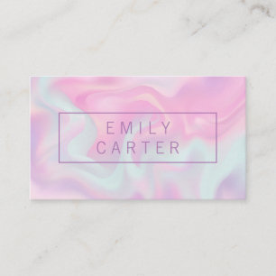 Pastel Liquid Background Sleek Ram Visitkort