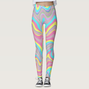 Pastel Liquify Vågar Leggings
