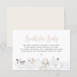 Pastel Little Bunny Rabbit Bokar för Baby Card Inbjudningar