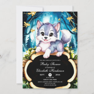 Pastel Little Varg Baby Shower Inbjudningar