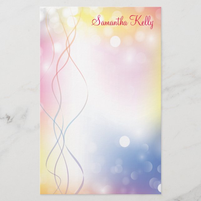 Pastel Ljus Stationery Brevpapper (Framsida)