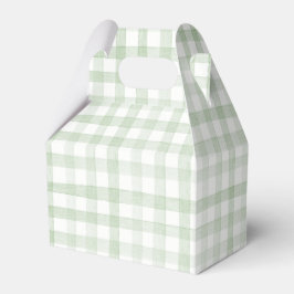 Pastel Ljust grönt Gingham Plaid Presentaskar