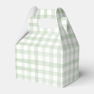 Pastel Ljust grönt Gingham Plaid Presentaskar