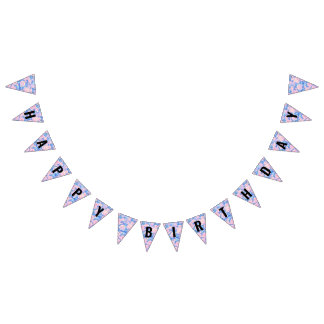 Pastel Lofi Blommigt Bunting Flaggor