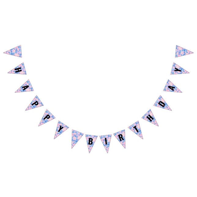 Pastel Lofi Blommigt Bunting Flaggor (Alla)