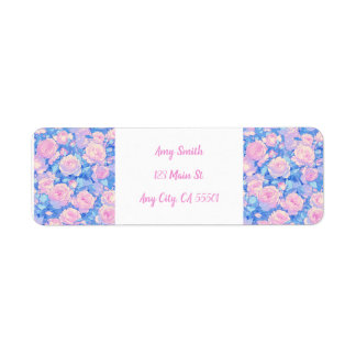 Pastel Lofi-Blommigtens returetiketter Returadress Etikett