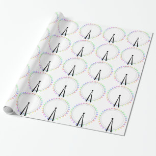 Pastel London Öga Theme Wrapping Papper Presentpapper