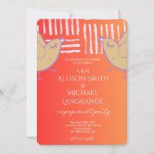 Pastel Lovebirds Engagement Party