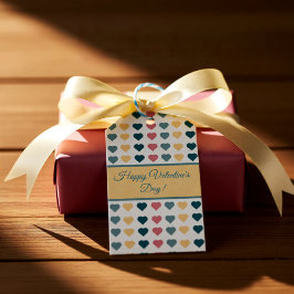 Pastel Loving Hearts Presentetikett
