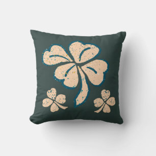 Pastel Lucky Shamrock Klöver St. Patrick's Day Kudde