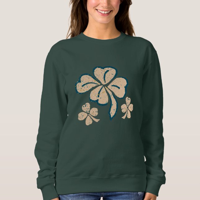 Pastel Lucky Shamrock Klöver St. Patrick's Day T Shirt (Framsida)
