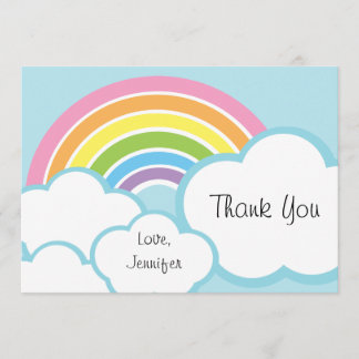 Pastel Lycklig Little Rainbow Tack Kort