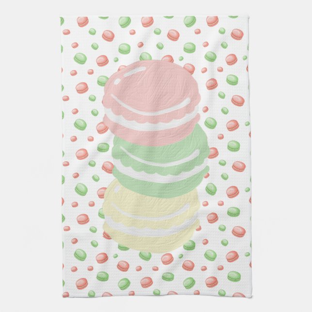 Pastel Macarons Kökshandduk (Vertikal)
