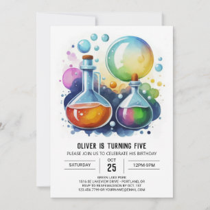 Pastel Mad Scientist Potion Birthday Inbjudningar