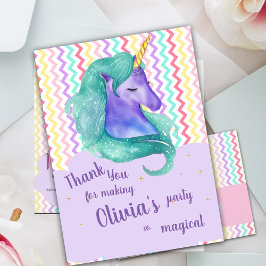 Pastel Magic Chevron Unicorn Birthday Tack