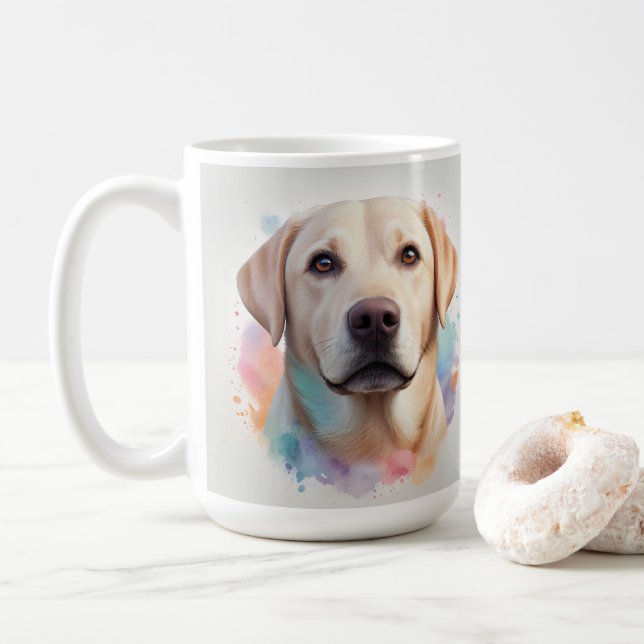 Pastel Magic Labrador Retriever Artwork Kaffemugg (Med munk)